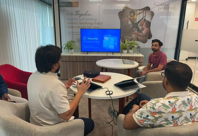 Investor meet audience at a DBS Bengaluru office